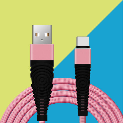 Heavy-Duty Braided Fast Charge Phone Charger USB C Type C Data Cable - TradeNRG UK